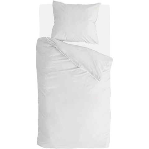 Walra - Dekbedovertrek Pretty Pom Pom - 140x220 - Naturel