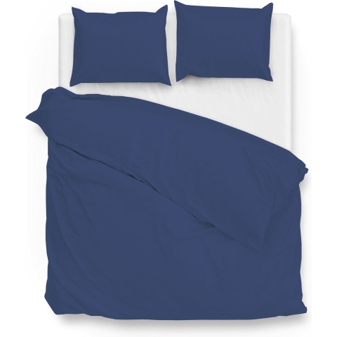 Zo Home Satinado Dekbedovertrekset Uni Katoen Satijn - evening blue