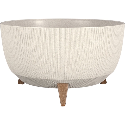 Mica Decorations Doppio Schaal op Poten - H22 x Ø47 cm - Off White