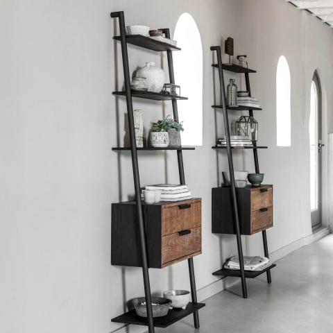 DTP Home Rack Cosmo, 2 drawers,200x70x35 cm, recycled teakwood