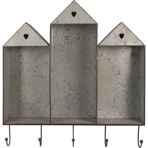 Clayre & Eef Wandrek 62x12x66 cm Grijs Bruin Metaal