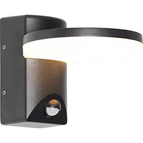 QAZQA Buiten wandlamp zwart incl. LED IP54 bewegingssensor - Esmee