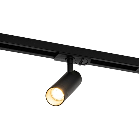QAZQA Modern railsysteem met 5 spots zwart 1-fase GU10 35mm - Iconic