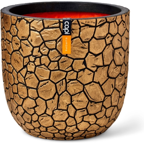Capi Europe Bloempot bol Clay NL - 43x41 - Goud