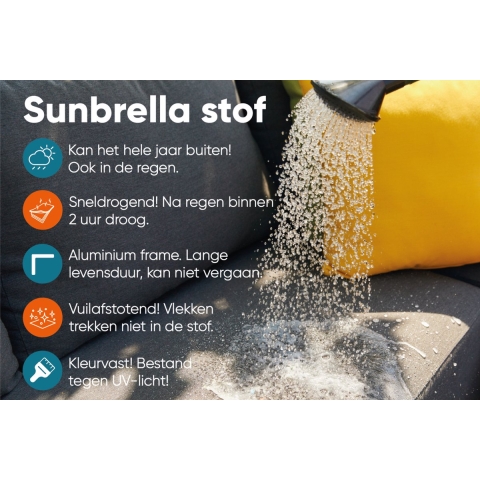 VDG Barcelona Sunbrella loungeset - Taupe