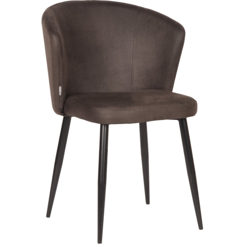 LABEL51 Eetkamerstoel Wave - Antraciet - Microfiber
