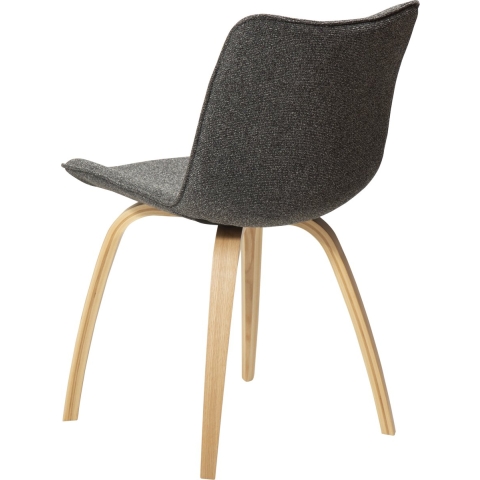 Dan-Form Glee Eetkamerstoel Grijs Bouclé | Eiken set van 2