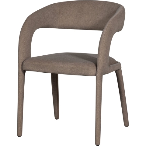 vtwonen Arms Eetkamerstoel Vilt - Bruin - 80x60x54