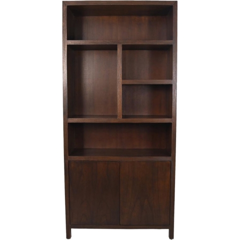 HSM - HSM Collection-Wandkast met 5 Vakken-100x42x215-Bruin-Teak
