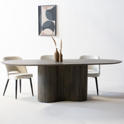 Giga Meubel - Eettafel Mangohout Ovaal - 300x100x77cm - Ava