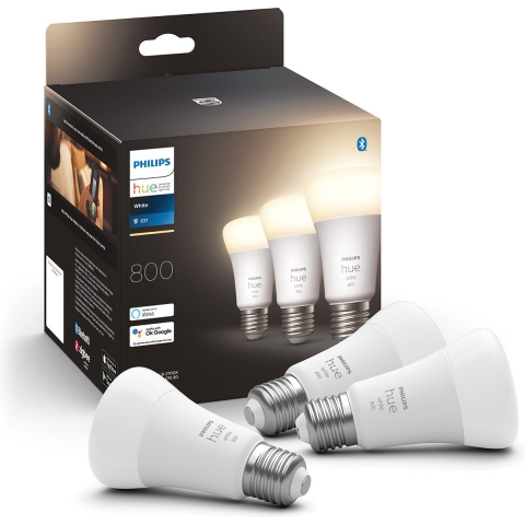 Philips Hue standaardlamp - warmwit licht - 3-pack - E27 - 800lm