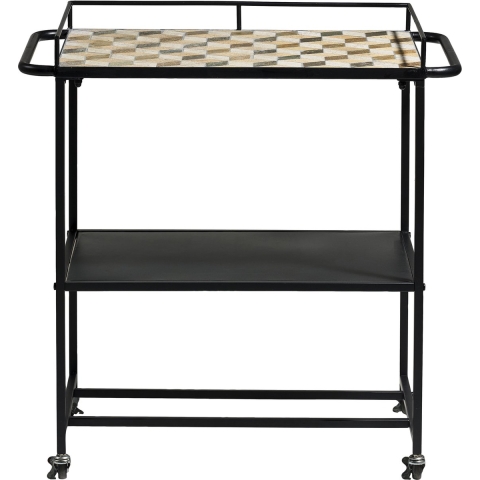 Villa Collection Karv metalen keuken trolley zwart