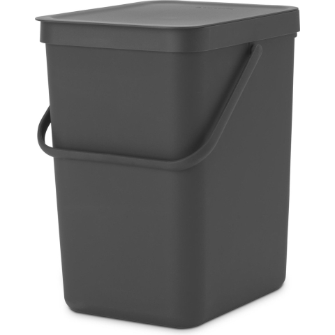 Brabantia Sort & Go Afvalemmer 25 L - Donkergrijs