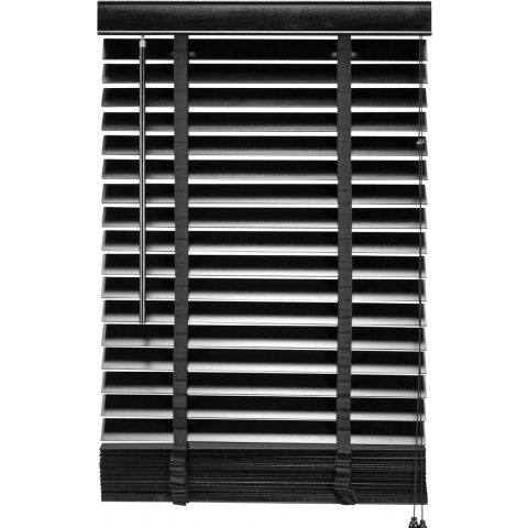 Jaloezie Hout Zwart - Hout - 60x130x5cm (BxHxD)