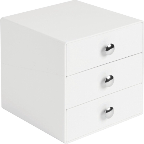 iDesign - Ladekast, Make-up Organizer, 3 Lades, 16.5 x 16.5 x 16.5 cm,