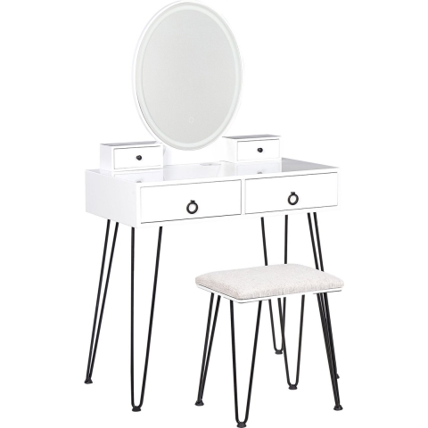 Beliani - SOYE - Kaptafel - Wit - MDF