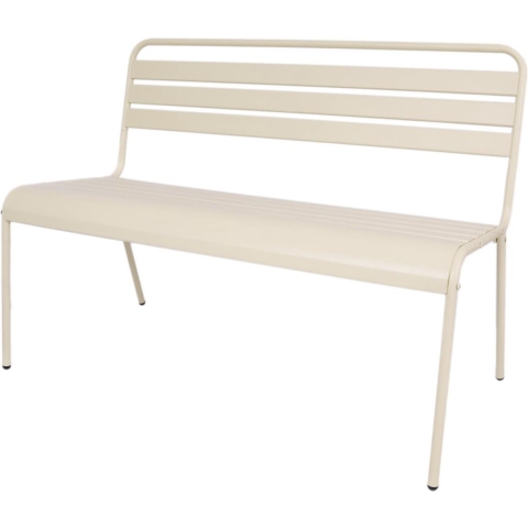MaximaVida metalen tuinbank Max 120 cm ivoor