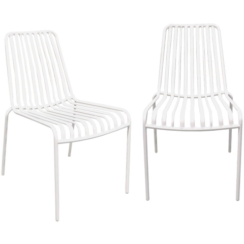 sweeek - Stapelbare stalen tuinstoelen (Set van 2)