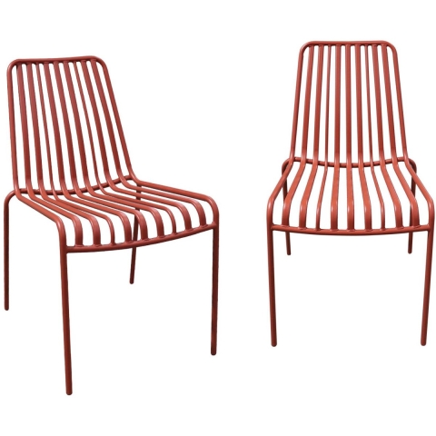 sweeek - Stapelbare stalen tuinstoelen (Set van 2)