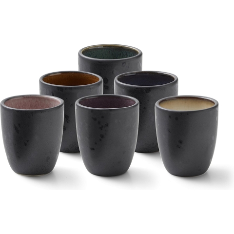 Bitz Espresso kopjes Gastro Zwart|multi 100 ml - 6 Stuks