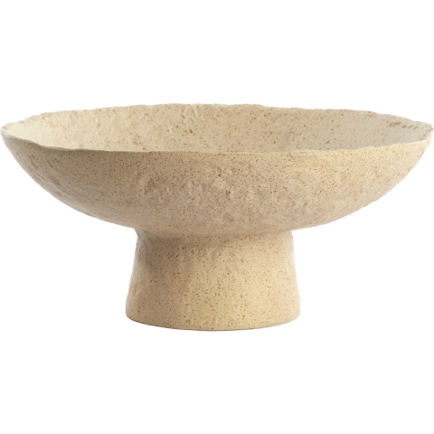 Light&living Schaal op voet Ø31x15,5 cm OTA zand+licht bruin gespik...