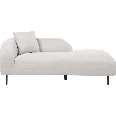 Beliani - LE CRAU - Chaise longue - Lichtgrijs - Linkszijdig - Stof