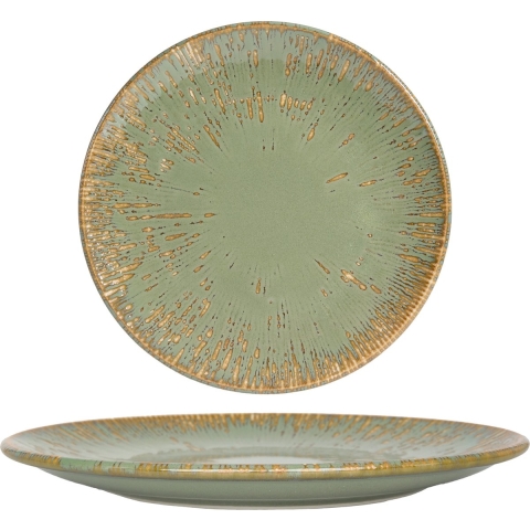 Bonna Gebaksbord - Sage Snell - Porselein - 23 cm - set van 6
