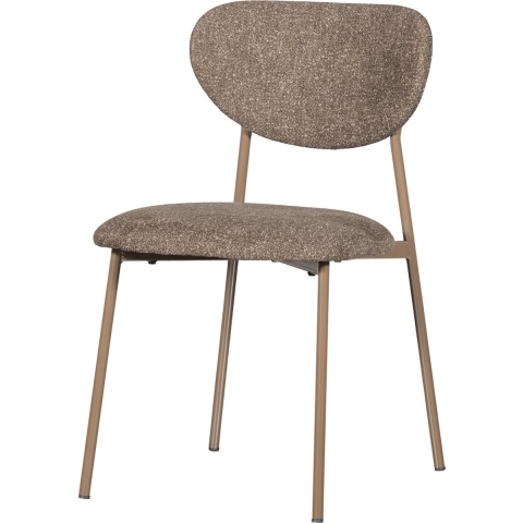 WOOOD Valor Eetkamerstoelen - Polyester - Zand- Set van 2