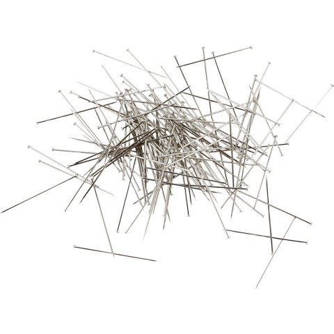 Kopspelden/steekspelden - 4500x - zilver - L 37 x D 0,7 mm - 500 gram -
