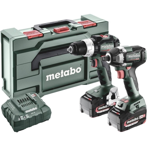 Metabo Accu Combo Set 2.9.3 | BS 18 LT BL (Boorschroefmachine) + SSW 18 LT 300 BL (Slagmoersleutel) | 18 V | 2x 5.2Ah, ASC 55 | In Metabox - 685203000
