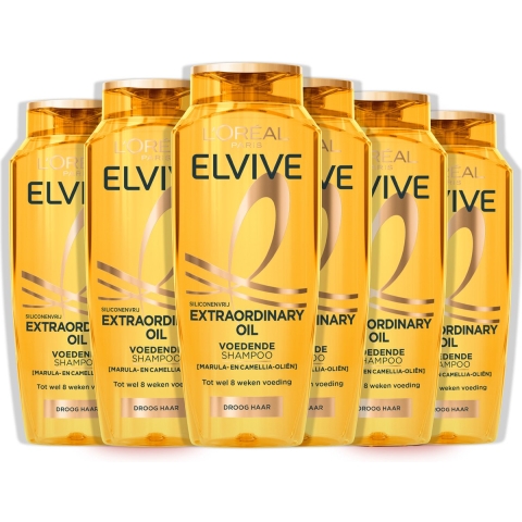 6x L'Oréal Elvive Extraordinary Oil Shampoo 250 ml