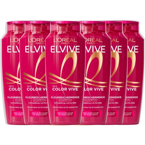 6x L'Oréal Elvive Color Vive Shampoo 250 ml