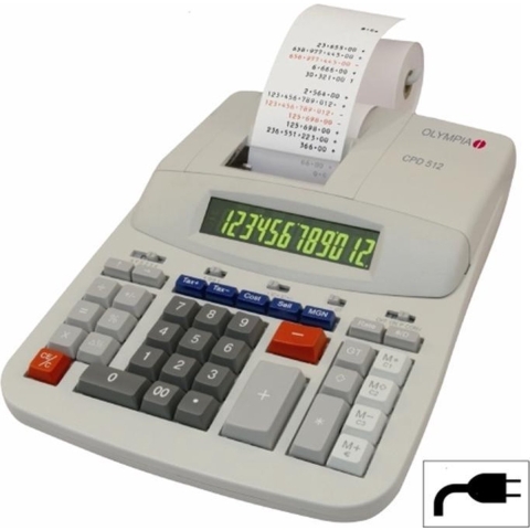 Olympia CPD 512 Bureaurekenmachine met printer Beige Aantal displayposities: 12 werkt op het lichtnet (l x b x h) 295 x 210 x 67 mm