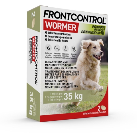 Frontcontrol Wormer ontwormingstablet hond XL (35+ kg) 3 x 2 tabletten