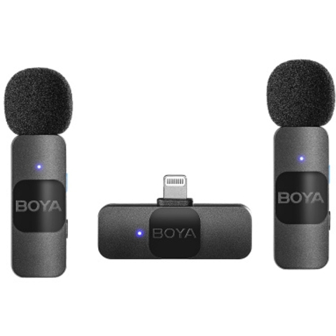 Boya BY-V2 V2.0 - Wireless microphone for Lightning (2x transmitter & 1x receiver)