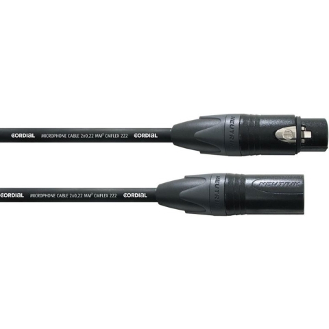 Cordial CPM 20 FM XLR Verbindingskabel [1x XLR-bus - 1x XLR-stekker] 20.00 m Zwart