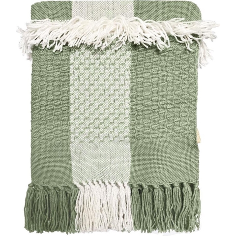 Malagoon Fringe Plaid - Erwtengroen
