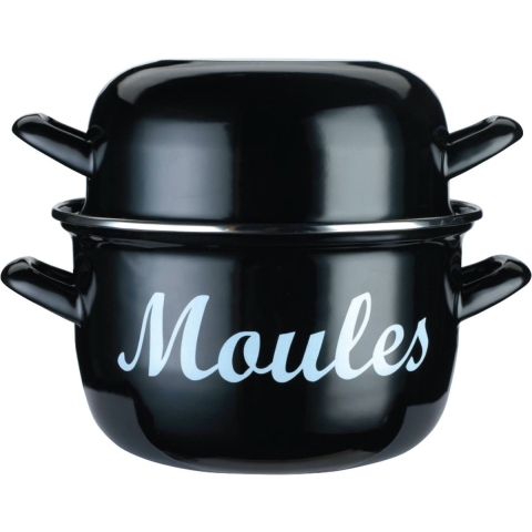 Emaille Mosselpan - Groot, 24cm - KitchenCraft | Mediterranean
