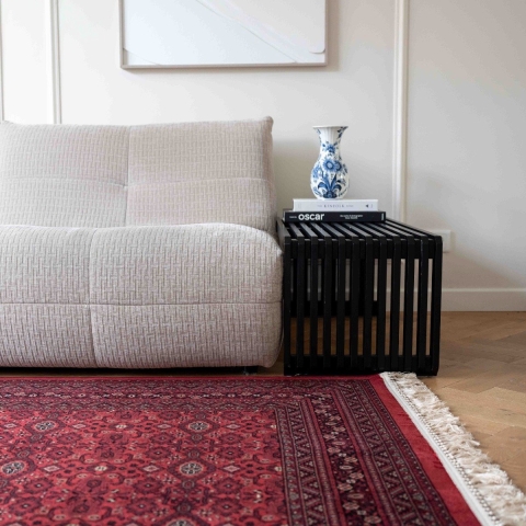 Vintage vloerkleed By Beppe rood met franjes 195x300cm