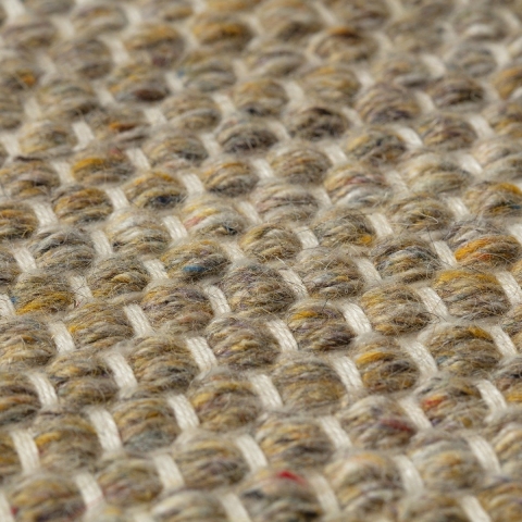 Vloerkleed Gerecycled Materiaal Rond Ciro Groen|Bruin-180 Ø - (L)