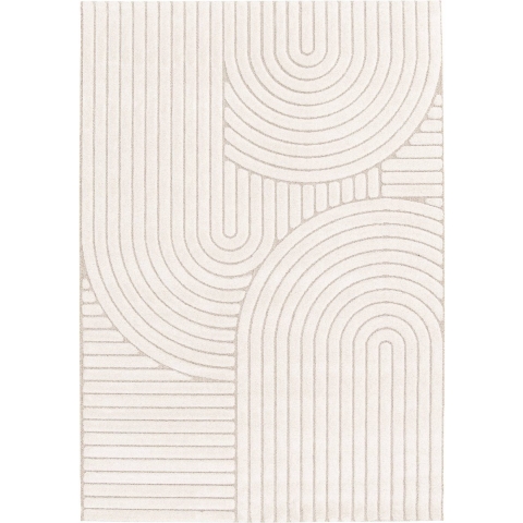 sweeek - Interieur tapijt met etnische bogen, beige en crème