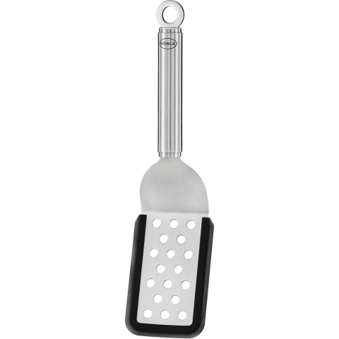 Rösle - Spatel, Schuin, 26 cm, Geperforeerd, Siliconen, RVS - Rösle