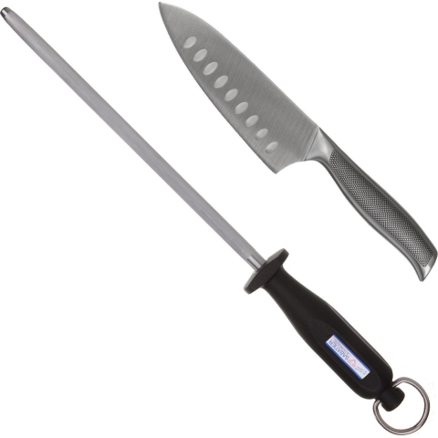Diamant Sabatier Riyouri keukenset - koksmes 15cm + aanzetstaal - RVS