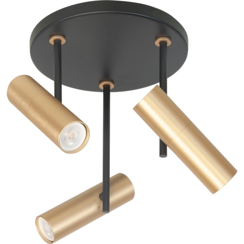 Highlight Spot Trend Zwart Goud Mini GU-10 Ø 35mm 3 Lichts