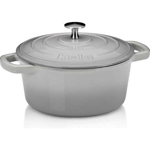Braadpan, Gietijzer, Rond, Grijs, 21 cm - Kela | Calido