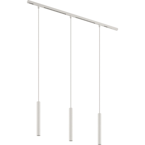 QAZQA Modern railsysteem met 3 hanglampen wit 1-fase - Slimline Keno