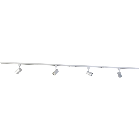 QAZQA Modern railsysteem met 4 spots zilver 1-fase - Iconic Yade