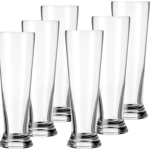 12x speciaal bierglazen/weisner glazen transparant 300 ml Mainz -