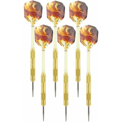 4x Set van 3 dartpijlen Bear Brass 19 grams -