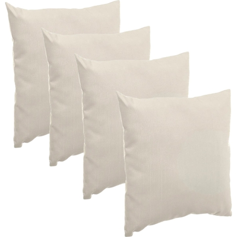 4x stuks bank/sier/tuin kussens voor binnen en buiten - beige - 40 x 40 cm -